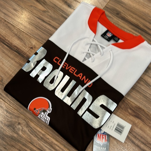 NFL TEAM APPAREL CLEVELAND BROWNS fan lace up jersey. NWT - Picture 5 of 6
